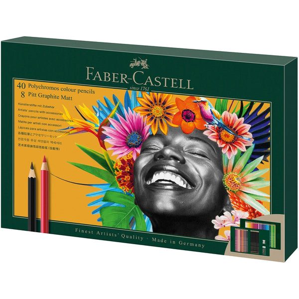FABER-CASTELL POLYCHROMOS & PITT GRAPHITE MATT SET 50X FC210054