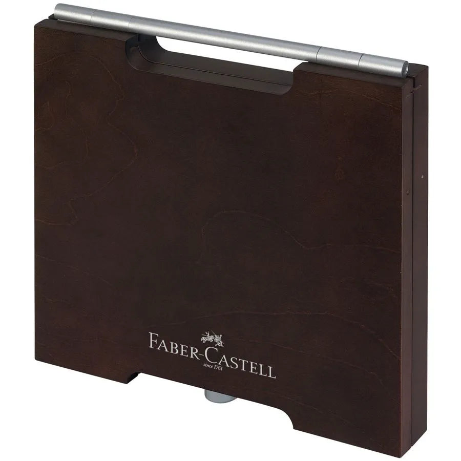 FABER-CASTELL PITT MONOCHROME WOODEN CASE SET FC112970