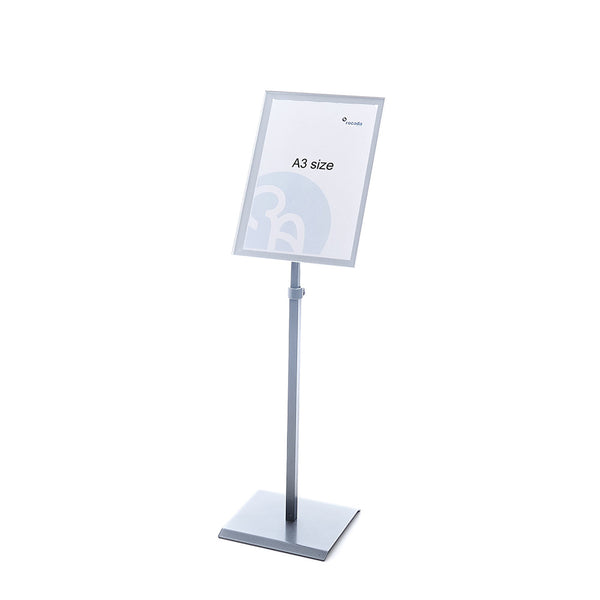 Display adjustable poster stand BS0706S A3 white Rocada made in Spain