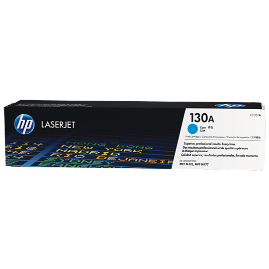 HP 130A Original LaserJet Toner Cartridge - Cyan