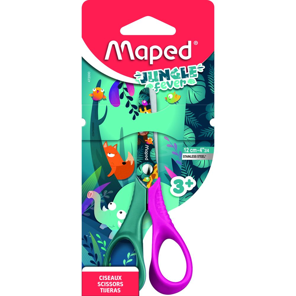MAPED SCISSORS 5" JUNGLE FEVER BLISTER (MD-472000)