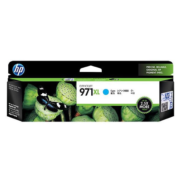 HP 971XL High Yield Cyan Original Ink Cartridge (CN626AE)