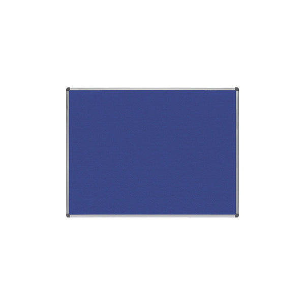 Upholstered Blue fabric Noticeboard with Aluminium frame 90x120cm Rocada RD-6604 made in Spain