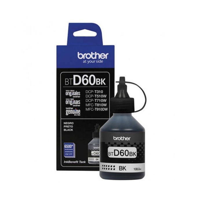 زجاجة حبر أسود أصلية من براذر BT-D60 BK