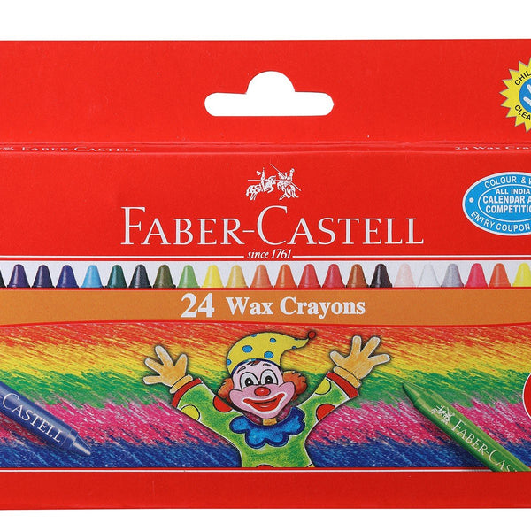 Faber Castell Wax Crayons 24 Colour Set 90 mm FCIN 120053