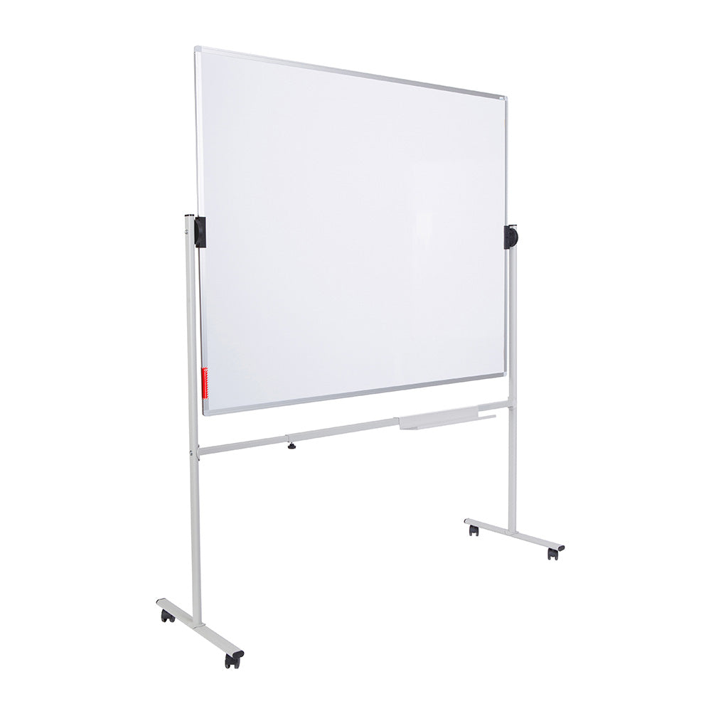 Double-sided lacquered Whiteboard with mobile support with Aluminium frame 90x120cm Rocada RD-6950 made in Spain - 5 year surface warranty