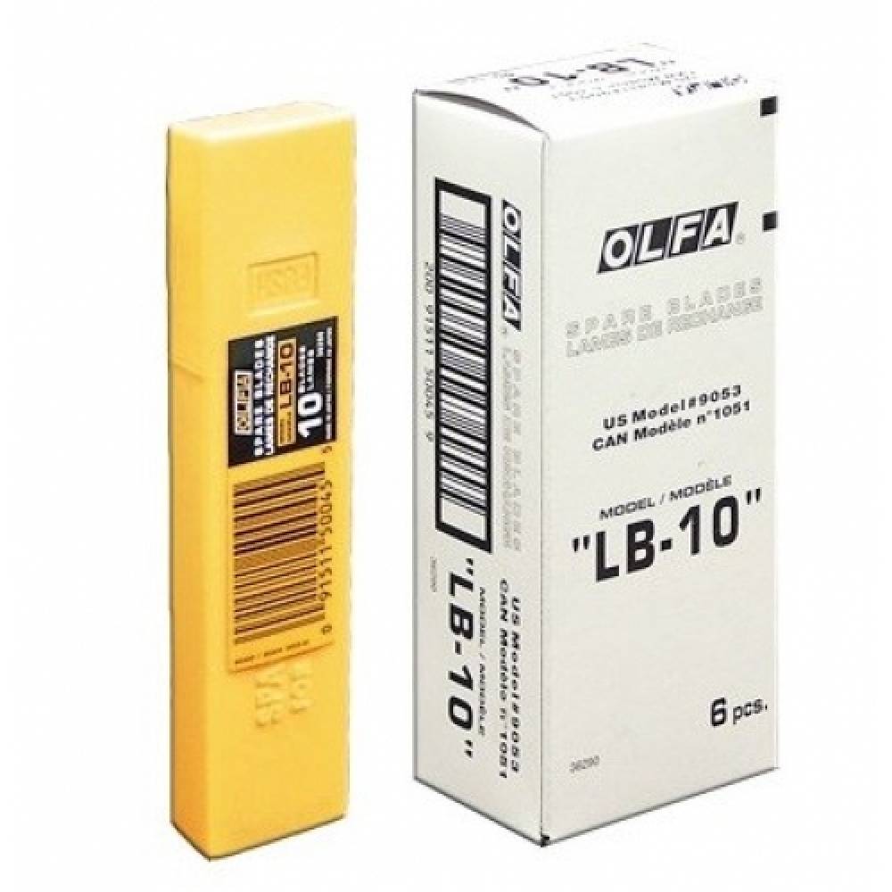 Olfa LB-10 Heavy Duty Snap Off Blade, Silver, 10 Blades/Tube