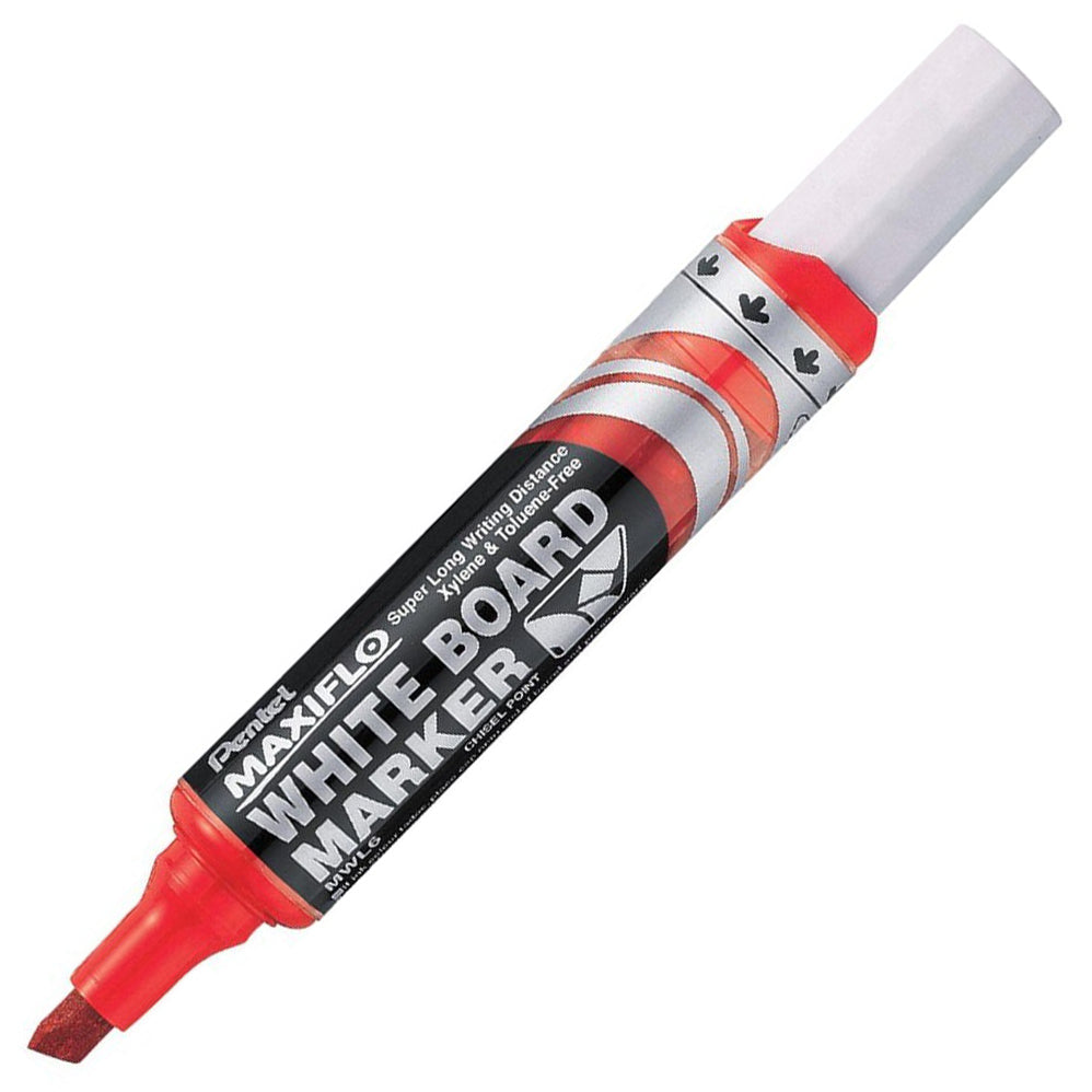 Pentel MWL6 Maxiflo Chisel tip White Board Marker