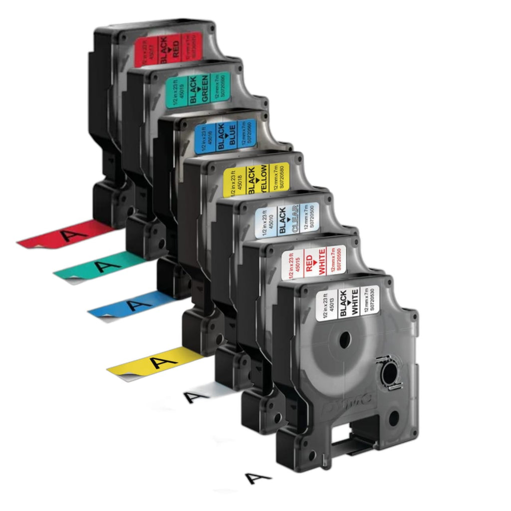 Dymo tape D1 12mmx7m black on green  (DYS0720590)