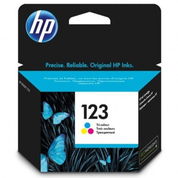 HP 123 Tri-Color Original Ink Cartridge, F6V16AE