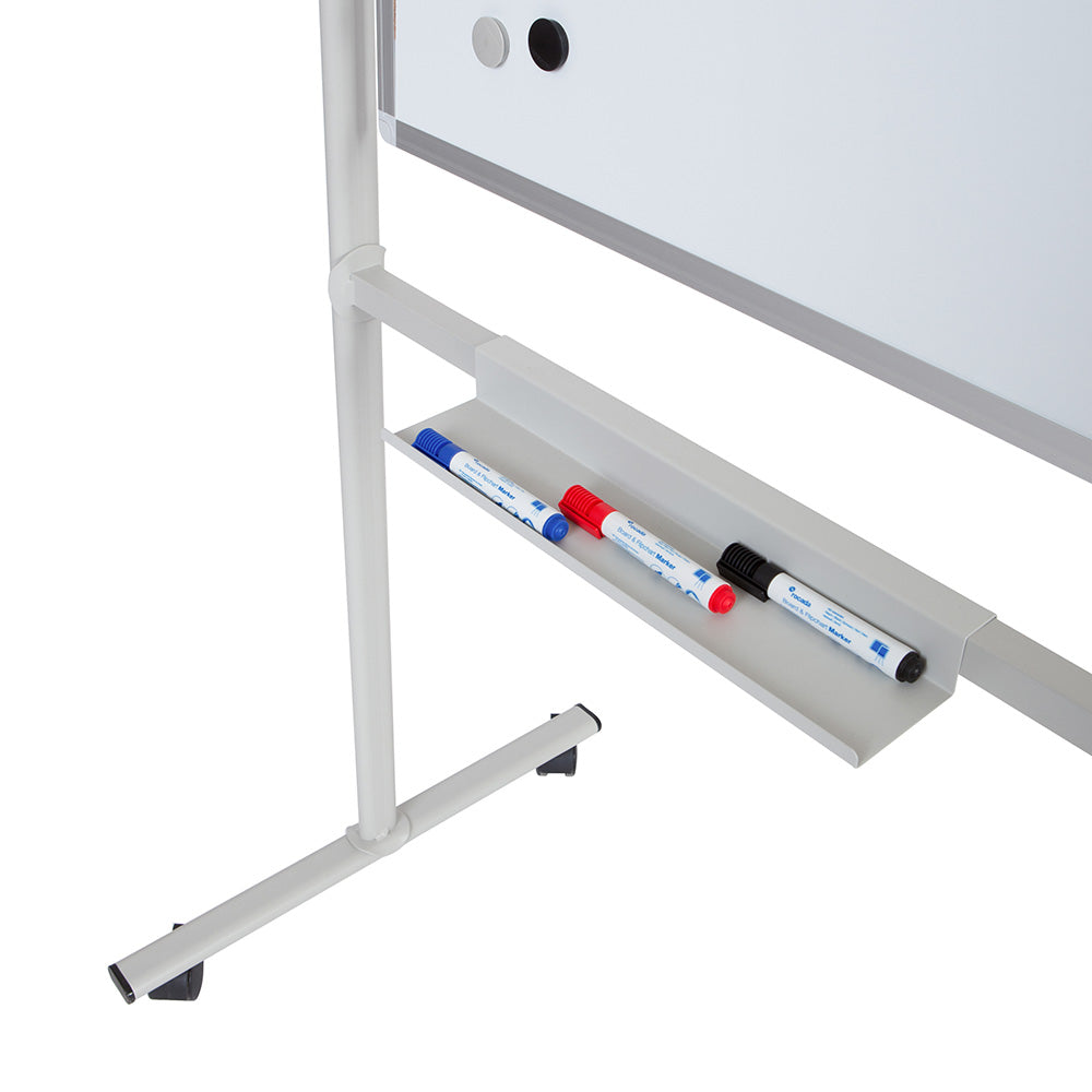 Double-sided lacquered Whiteboard with mobile support with Aluminium frame 120x180cm RD-6952 Rocada made in Spain - 5 year surface warranty