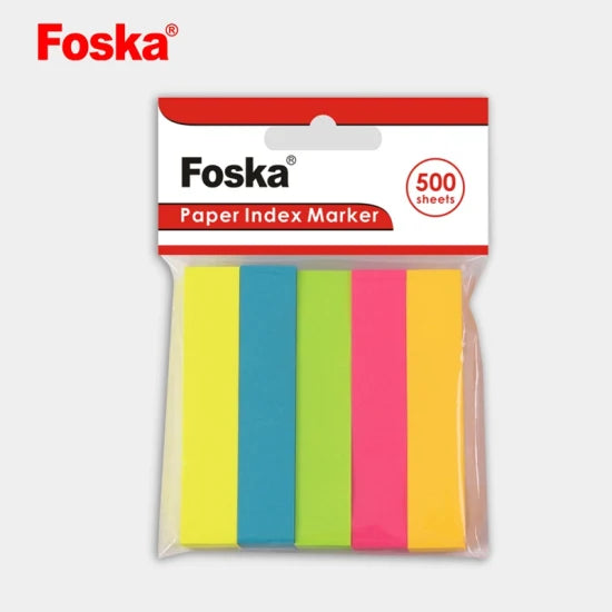 Foska Colored Paper Index Marker 7.5×1.5cm 5colors