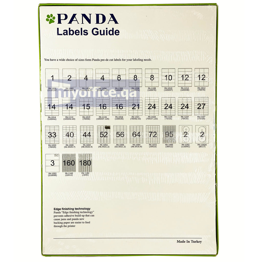 Multi-Purpose CD Labels (Pack of 100) PA-1202, 116mmx41mm
