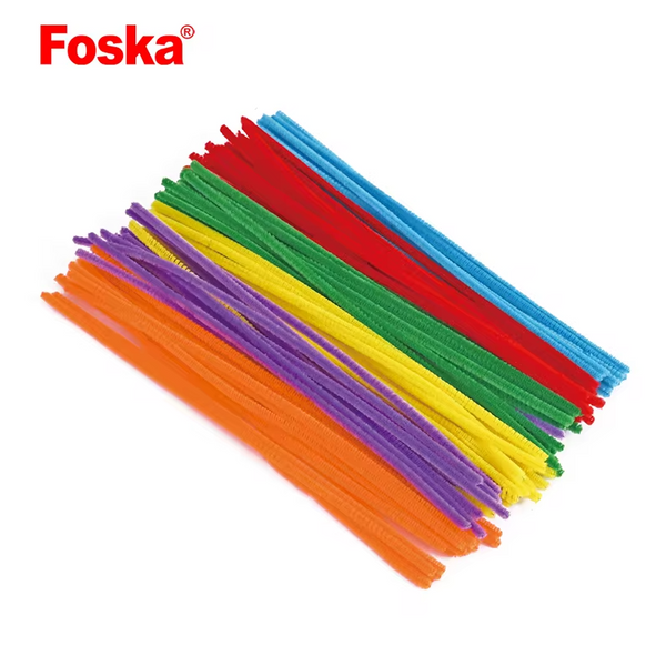 Foska Soft Assorted Colored Chenille Pipe Stem